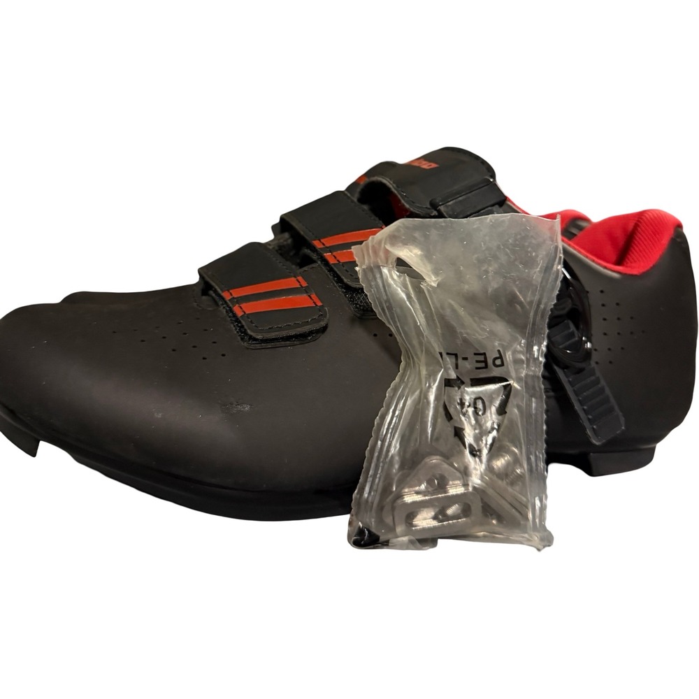 Kyedoo Cycling Shoes Mens Size 40 Black Red Road Bike Cleats Included NWOT